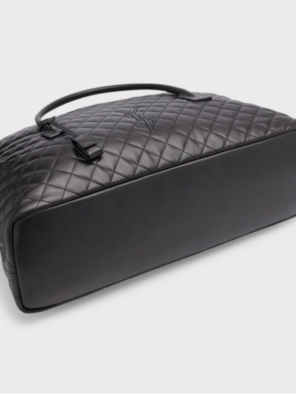 Saint Laurent Black Quilted Leather Large Tote Weekend Bag - Picture 5 of 7